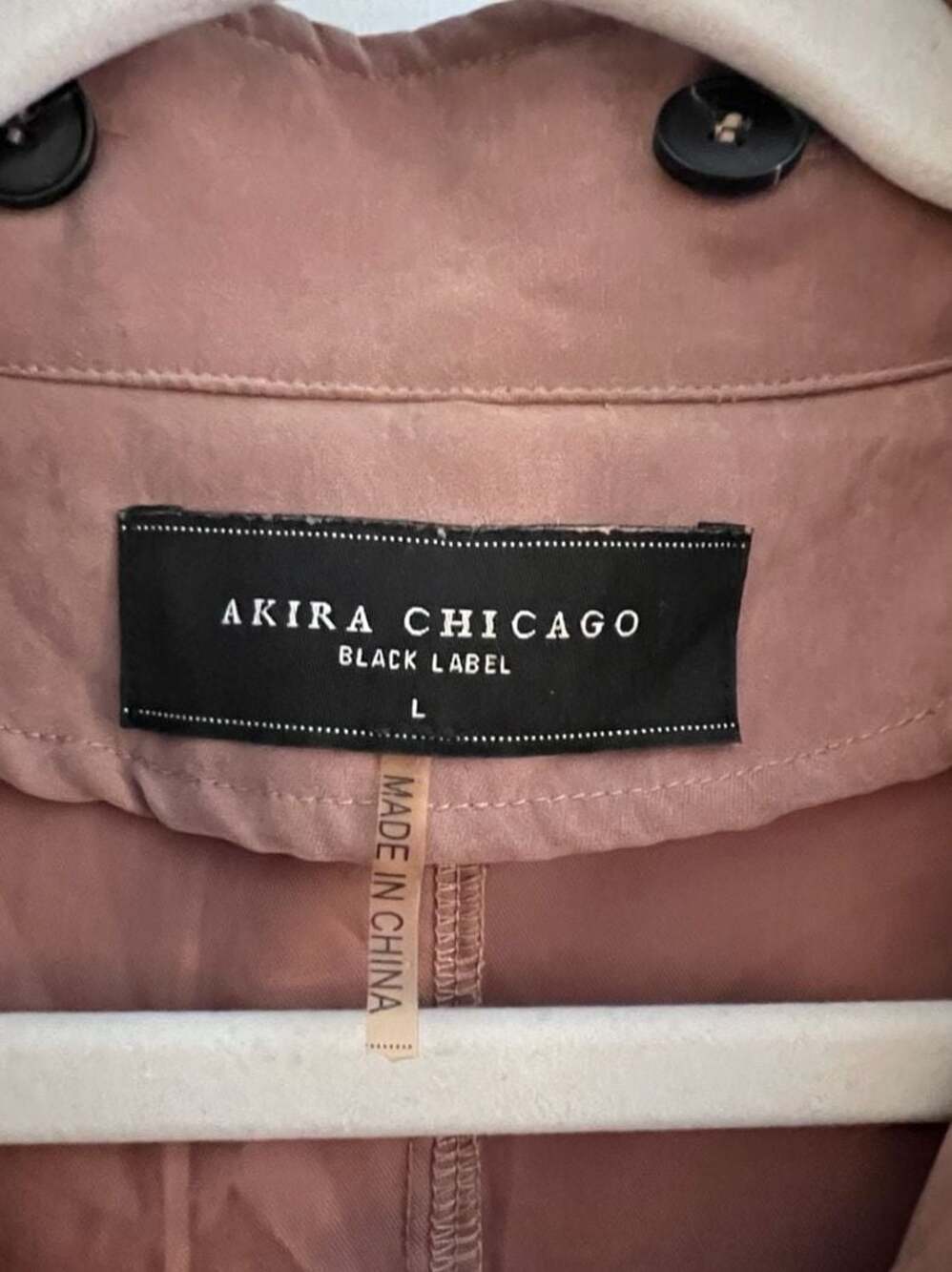 AKIRA CHICAGO Black Label Mauve Hooded Utility Jacket Size L - Picture 2 of 6